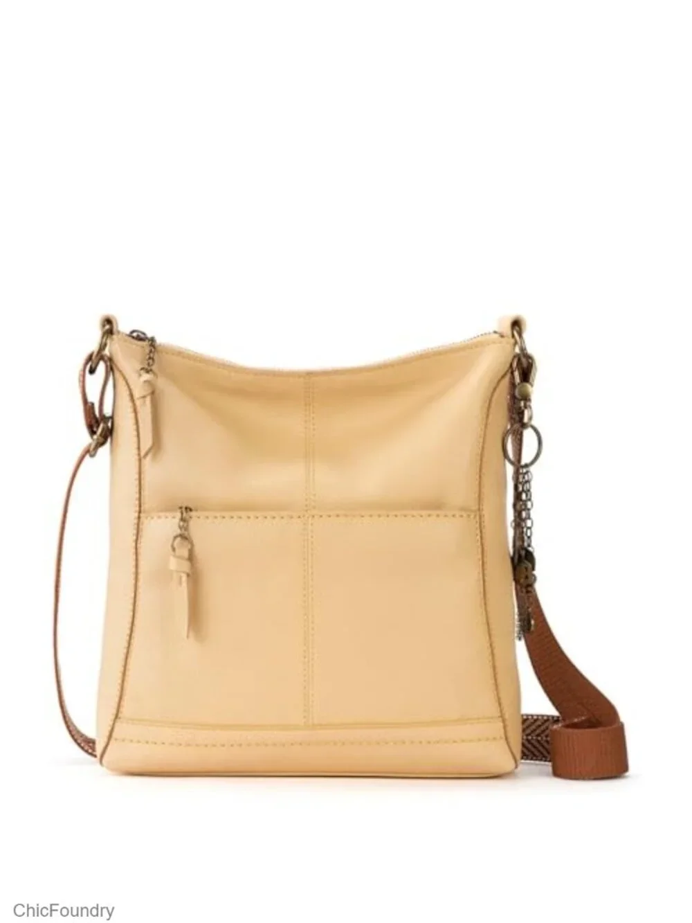 Leather Crossbody Bag with Zipper Pockets - Premium Handbag for Everyday Travel